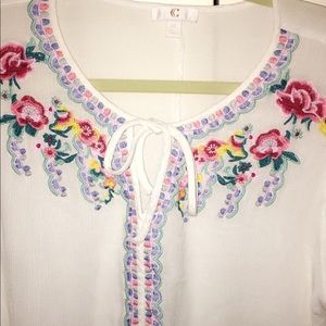 A loose fitted peplum top